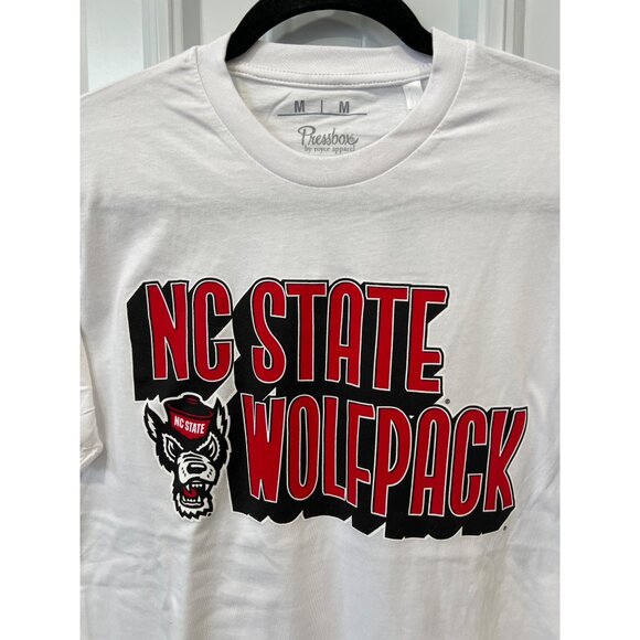 Pressbox NC State Wolfpack Graphic T Shirt Women M Crewneck White University NEW - Picture 3 of 6